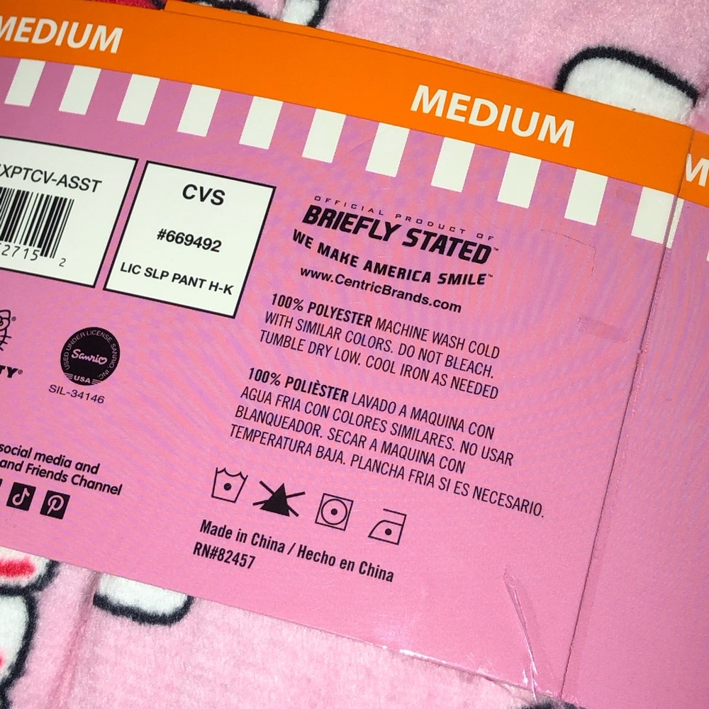 ✨NWT✨LAST ONE!! ‼️ Hello Kitty Sanrio CVS Sleep Pajama Pants 2023 Valentines - Picture 4 of 8